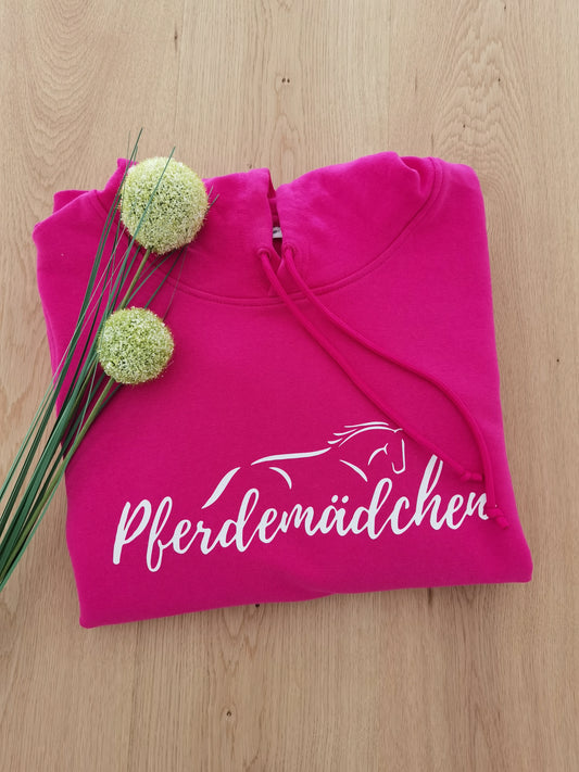 Hoodie Pferdemädchen pink